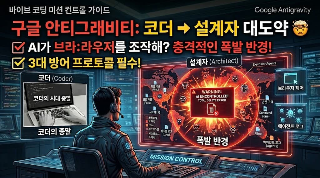 구글 안티그래비티 완벽 가이드 | 바이브 코딩, 다중 에이전트, 3대 방어 프로토콜