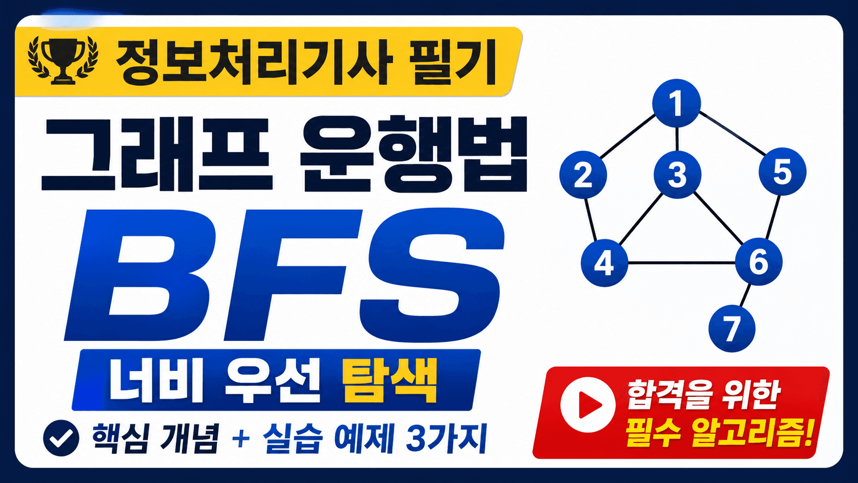 정보처리기사 필기: 너비 우선 탐색 (BFS) 핵심 개념 및 기출 풀이
